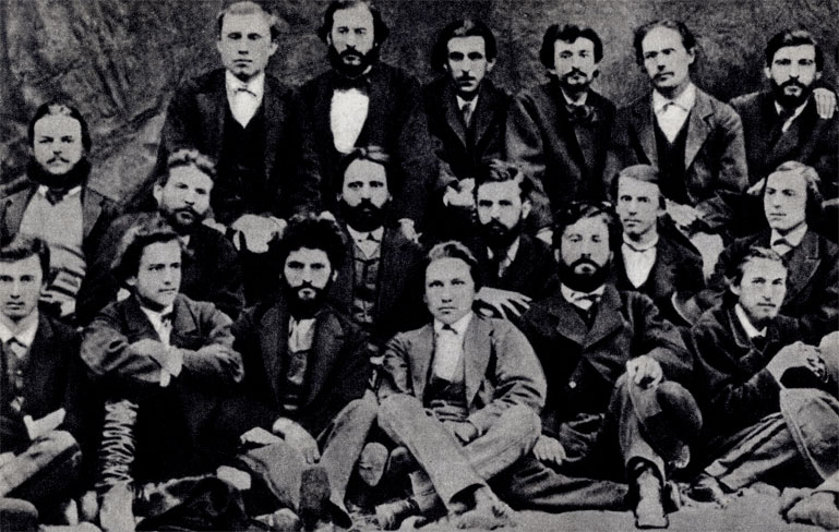 Фрагмент фотографии 1870-го г. 'Студенты Новороссийского университета в Одессе'